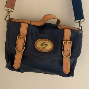 Fossil Leather Messenger Bag